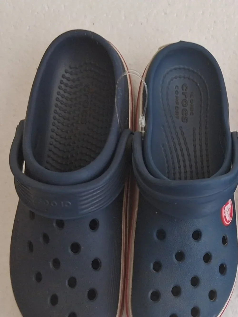 Crocs Clogs Kids Size C9 (Left) & C10 (Right) Navy Blue Crocband Slip On